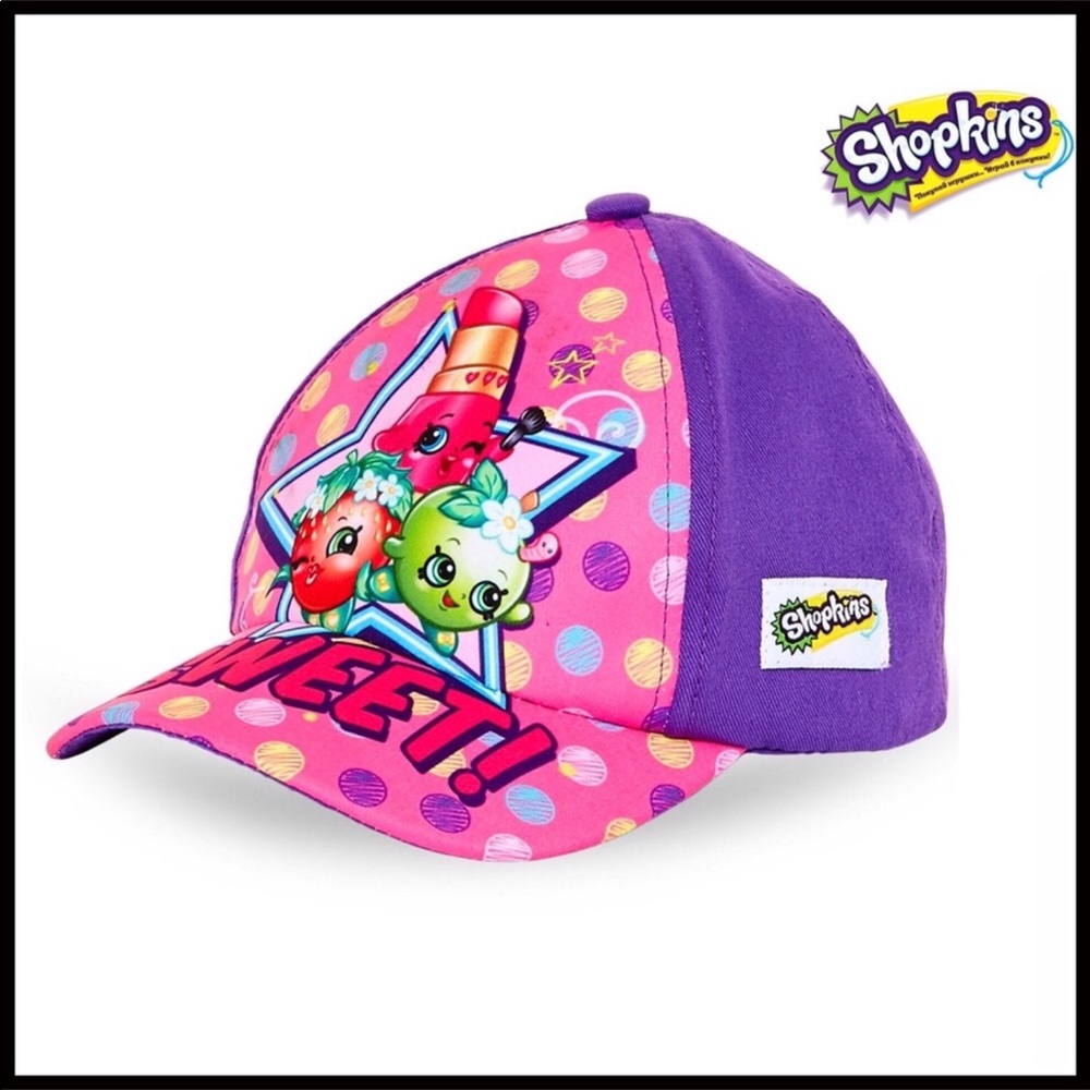 SHOPKINS BASEBALL HAT GIRL’S SUMMER SPORT SUN CAP